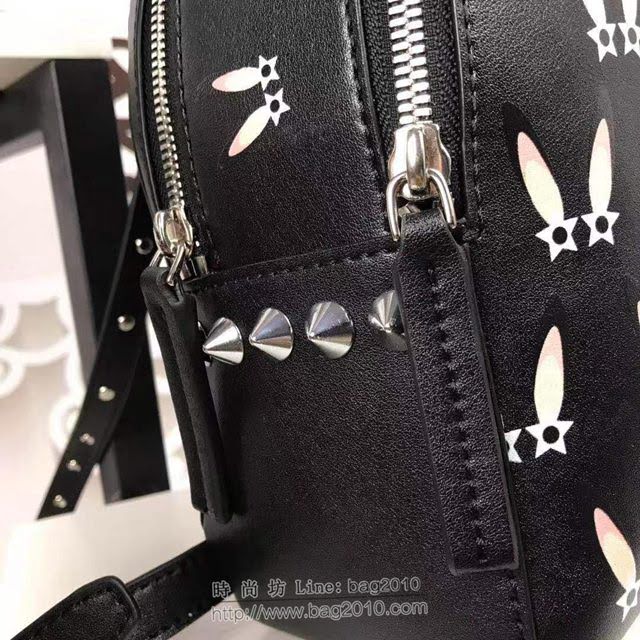 MCM雙肩背包 原單 5743 MCM POLKE幻想兔 鉚釘雙肩背包 MCM女包 MCM女背包  mdmc1270